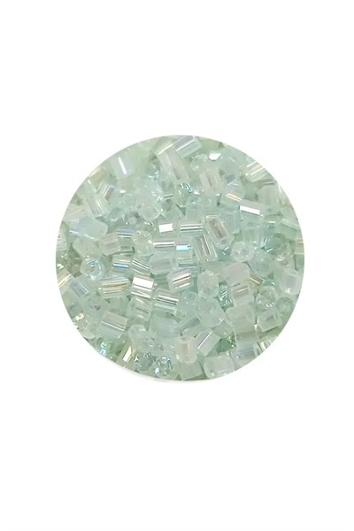 Kesme Cam Boncuk 2mm - 20 Gram - Şeffaf Beyaz -BNC320