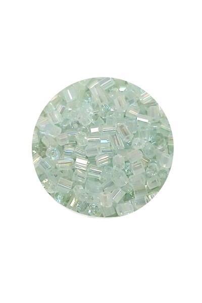 Kesme Cam Boncuk 2mm - 20 Gram - Şeffaf Beyaz -BNC320