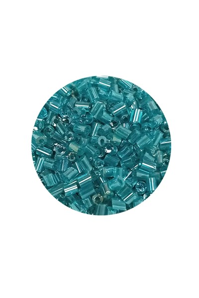 Kesme Cam Boncuk 2mm - 20 Gram - Şeffaf Turkuaz -BNC316