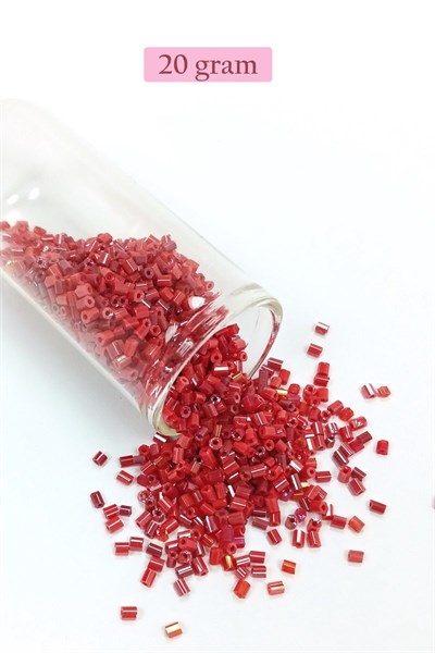 Kesme Cam Boncuk 2mm - 4 Renk - Toplam 80 Gram - BNC439