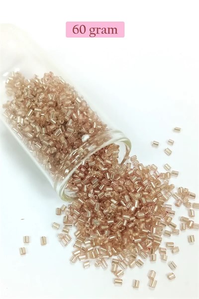 Kesme Cam Boncuk 2mm - 60 Gram - Açık Kahverengi - BNC379