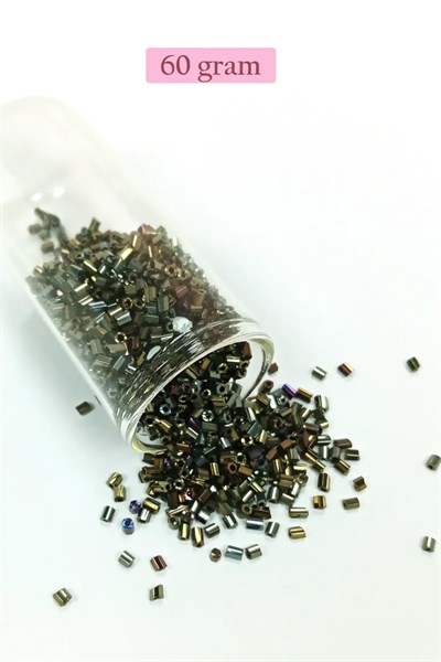 Kesme Cam Boncuk 2mm - 60 Gram - Asker Yeşili - BNC388