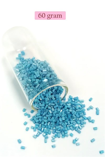 Kesme Cam Boncuk 2mm - 60 Gram - Camgöbeği Mavi - BNC395