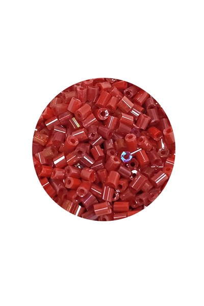 Kesme Cam Boncuk 2mm - 60 Gram - Koyu Kırmızı - BNC370