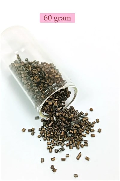 Kesme Cam Boncuk 2mm - 60 Gram - Mat Kahverengi - BNC396