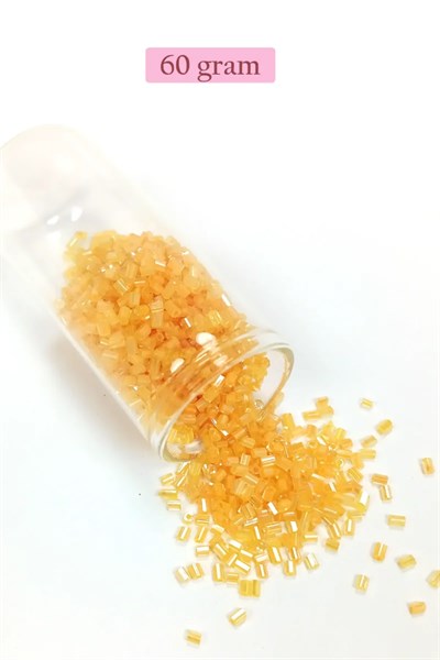 Kesme Cam Boncuk 2mm - 60 Gram - Şeffaf Açık Sarı - BNC383