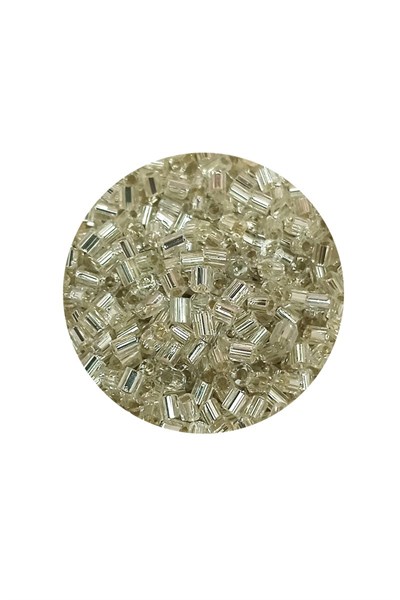 Kesme Cam Boncuk 2mm - 60 Gram - Şeffaf Gümüş - BNC378