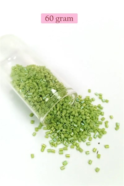 Kesme Cam Boncuk 2mm - 60 Gram - Yeşil - BNC373