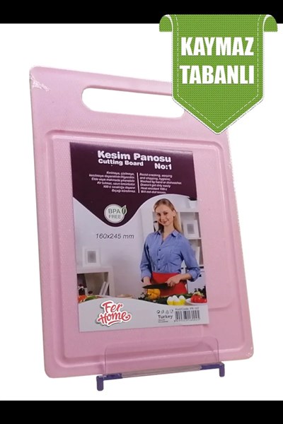 Kesme Tahtası Kaydırmaz Plastik Kesme Sunum Tahtası Pratik Kesim Panosu 160x245 Mm Royaleks-FR-107