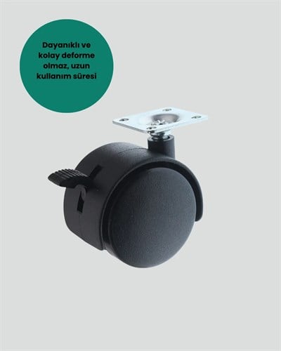 Kilitli Mobilya Tekerleği 6 cm 4’lü Kolay Kurulum