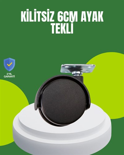Kilitsiz 6 cm Tekerlek Ayak Tek Adet