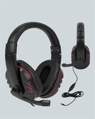 Kırmızı Gaming Headset Mikrofonlu Sağlam Kablolu Konforlu