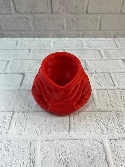 Kırmızı Hoodie Kalemlik 10x10 cm Masa Üstü Düzenleyici