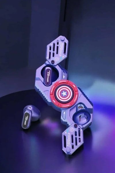 Kırmızı Kablosuz Bluetooth Kulaklık Stres Çarklı Oyuncu Kulaklığı