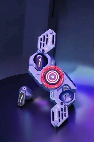 Kırmızı Kablosuz Bluetooth Kulaklık Stres Çarklı Oyuncu Kulaklığı