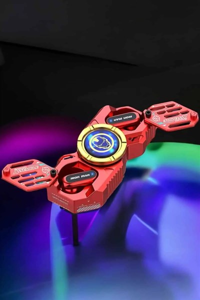 Kırmızı Kablosuz Bluetooth Kulaklık Stres Çarklı Oyuncu Kulaklığı