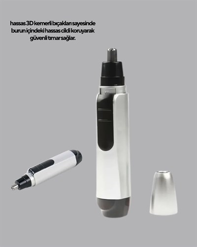 Kişisel Burun ve Kulak Tıraş Makinesi 3D Kavisli Bıçak ve Kompakt Tasarım