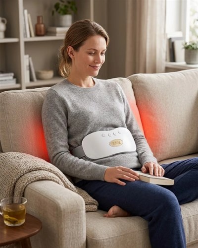 Kızılötesi Isıtmalı Titreşimli Kadın Bel ve Rahim Masaj Kemeri USB Şarjlı