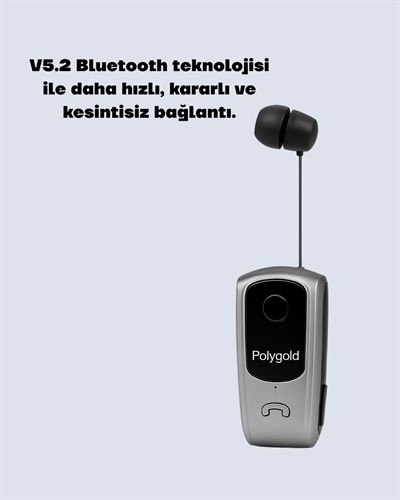 Klipsli Tasarımlı Bluetooth Kulaklık Uzun Pil Ömrü
