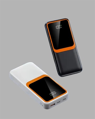Kompakt 10000 mAh Powerbank – Dijital Göstergeli, Type-C ve Lightning Uyumlu