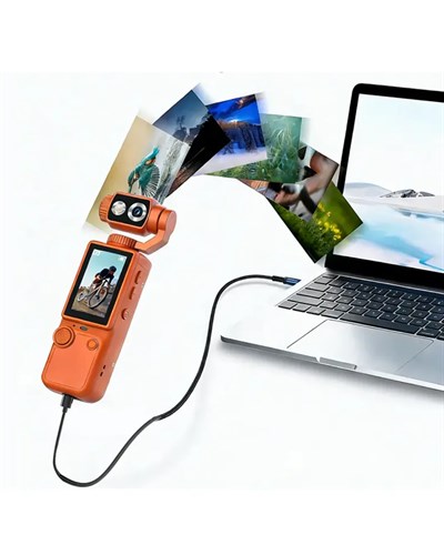 Kompakt 4K Gimbal Kamera 180 Derece Döner Başlık Stabil Video ve Vlog Uyumlu