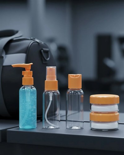 Kompakt 5’li Seyahat Kozmetik Şişe Seti Sızdırmaz