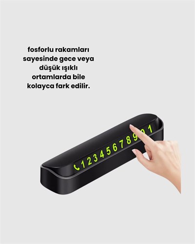Kompakt Fosforlu Park Numaratörü – Gündüz Şıklığı, Gece Görünürlüğü