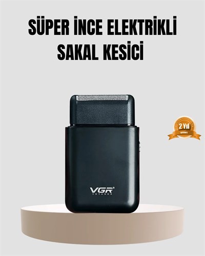 Kompakt Şarjlı Tıraş Makinesi Çift Yönlü Bıçaklı 45 Dakika Kullanım Süreli