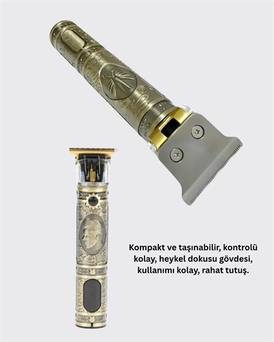 Kompakt Tasarımlı, Güçlü Motorlu Saç sakal Kesme Makinesi ve 4 Kılavuz Tarak