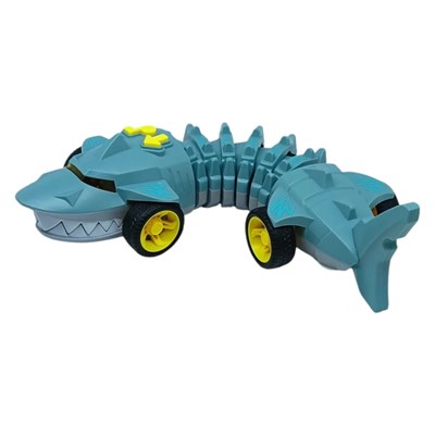 Köpekbalığı Araba - Otomatik Hareketli Sesli Işıklı 32 cm - Gri Köpekbalığı