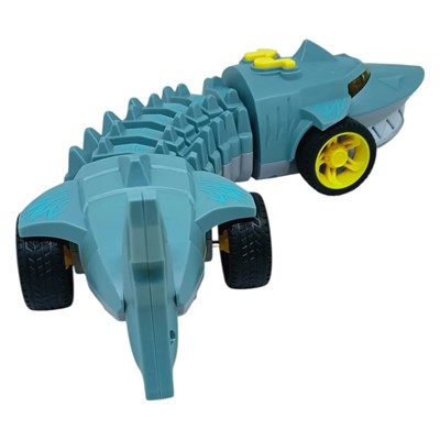 Köpekbalığı Araba - Otomatik Hareketli Sesli Işıklı 32 cm - Gri Köpekbalığı