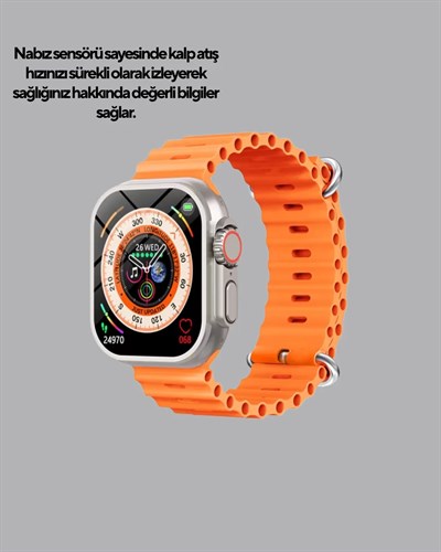 Kordonlu Akıllı Saat – Sesli Görüşme, GPS, Nabız ve Uyku Takibi