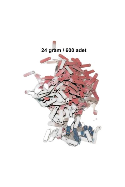 Koyu Pembe 15 x 5 mm Dantel Oya Yazma Halhal Abiye Lazer Kesim Pul 600 adet / 24 gram