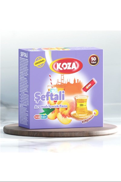 Koza Tek İçimlik Şeftali Aromalı Toz İçecek 50li