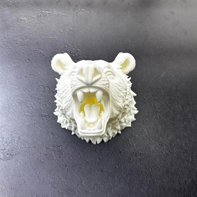 Krem Ayı Figürü Duvar Süsü Asılabilir Hediyelik Dekoratif 25x19 cm