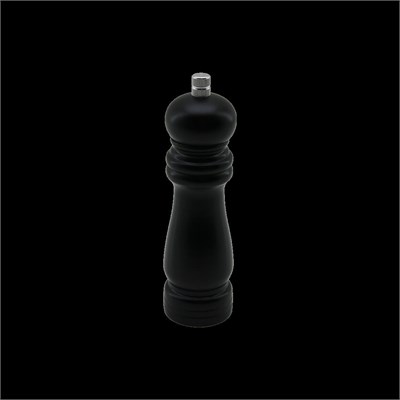 Küçük Siyah Ahşap Tuz ve Baharat Öğütücü (Çap 4.5 cm, 15.5 cm)