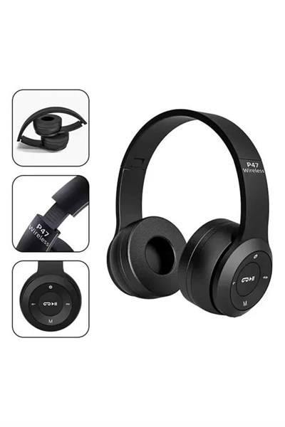 Kulak Üstü Bluetooth Kulaklık Yüksek Ses Kaliteli Ayarlanabilir