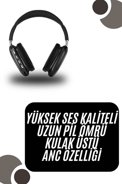 Kulak Üstü Kablosuz Bluetooth Kulaklık Yumuşak Süngerli SD Kart Girişli
