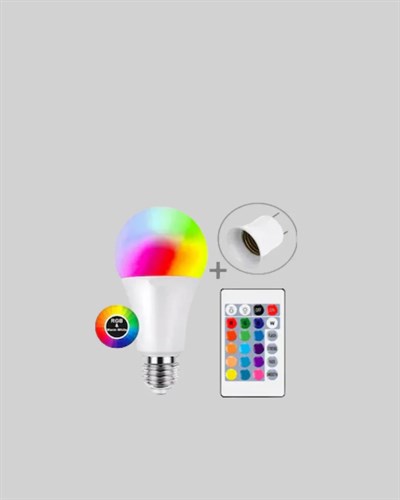 Kumanda Destekli Çok Renkli Akıllı LED Ampul