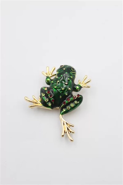 Kurbağa Broş - Yeşil