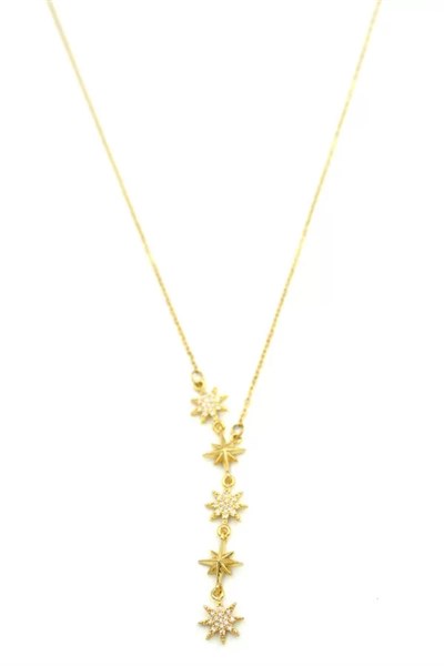 Kuzey Yıldızı Y Kolye - Altın