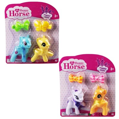 L-34-10 - PONY 2 Lİ FİGÜR SET TOKALI KARTELA