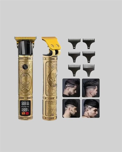 LCD Ekranlı Şarjlı Tıraş Makinesi Erkek Saç Sakal Kesme