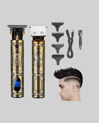 LCD Ekranlı Şarjlı Tıraş Makinesi Erkek Saç Sakal Kesme