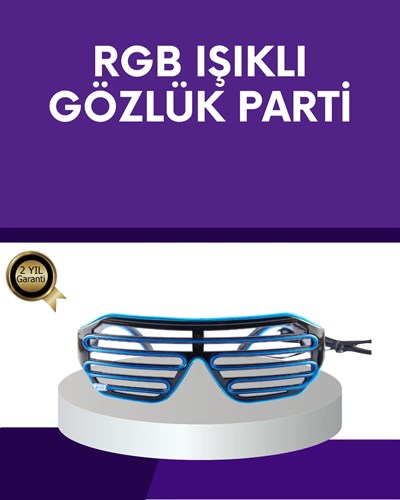 LED Işıklı Parti Gözlüğü Renkli Eğlence Aksesuarı