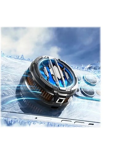 LED Işıklı Telefon Soğutucu | Ultra Sessiz Fan | Mıknatıslı ve Aparatlı Bağlantı