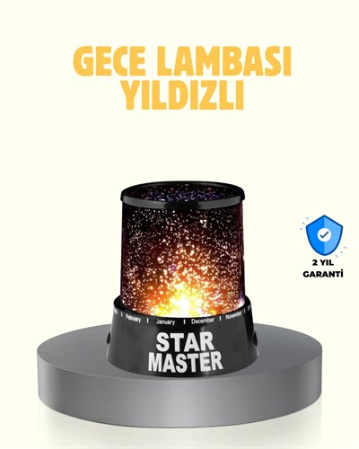 LED Renk Değiştiren Yıldız Projektör Galaxy Efektli Gece Lambası
