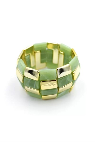 Lastikli Taşlı Bilezik - Yeşil