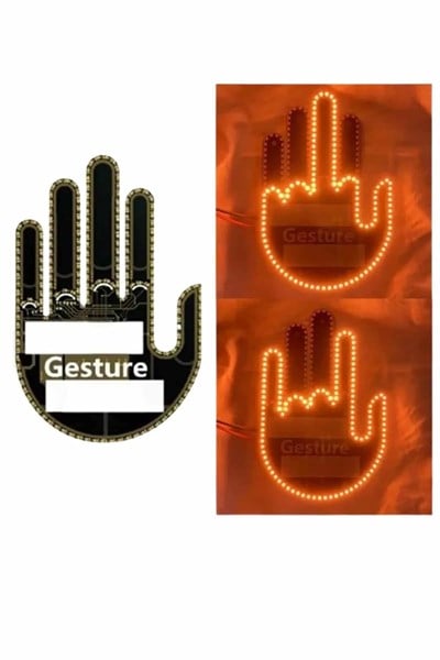 Led Işık El İşareti Araç Camı İçin Uzaktan Kumandalı