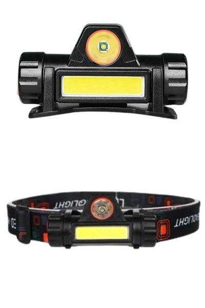 Ledli Şarjlı Kafa Lambası LED Şarjlı Su Geçirmez Kafa Feneri